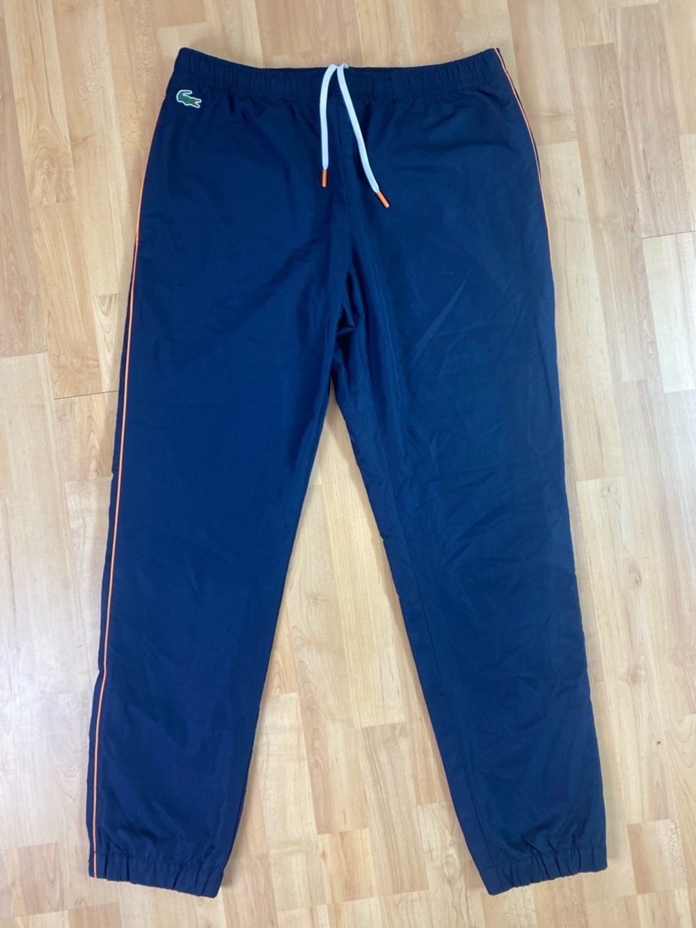 Lacoste Navy Track Joggers with Orange Trim